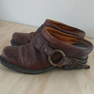 Frye harness mules